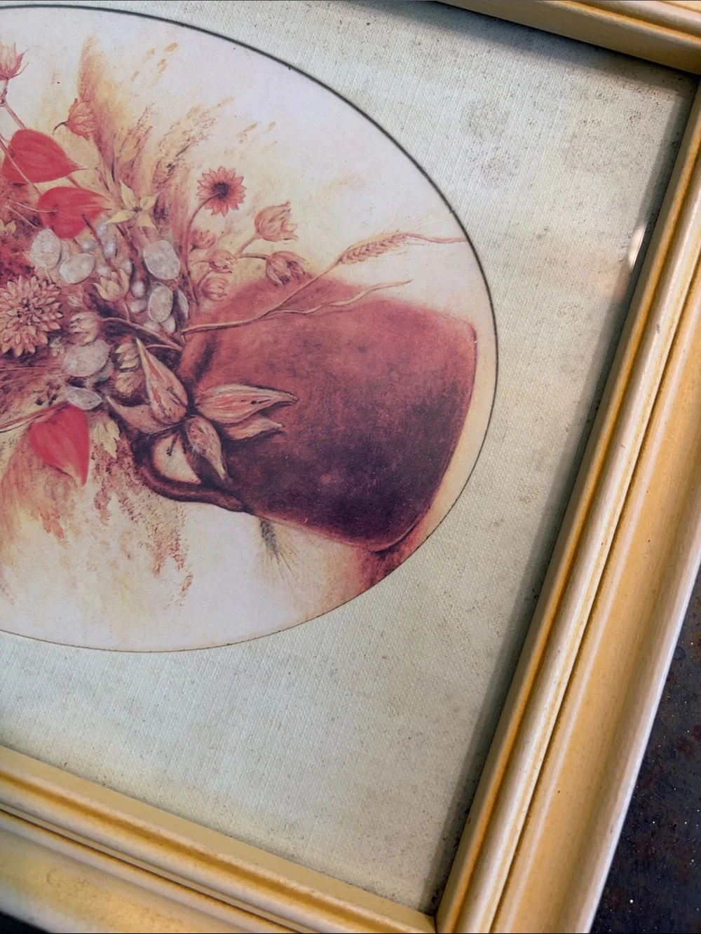 Vintage 1970s Robert Laessig Framed Autumn Floral Prints-Set of 2-VTG Condition